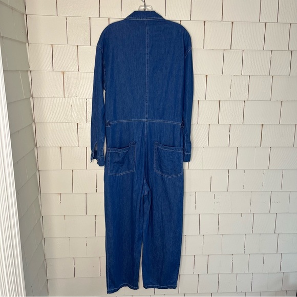 Anthropologie x Mare Mare Aya Denim Utility Long Sleeve Jumpsuit - Picture 4 of 11